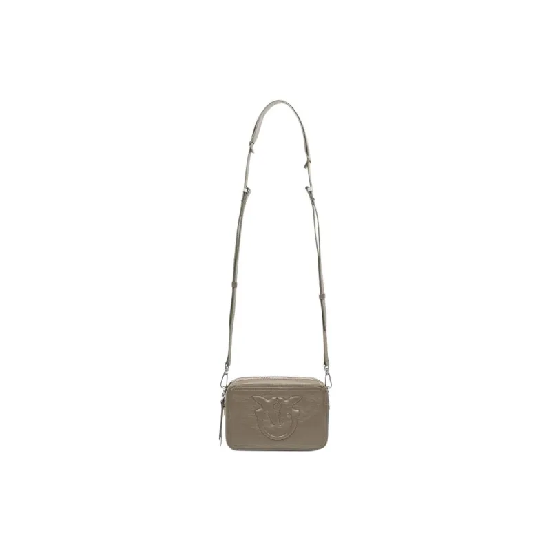 PINKO Calfskin Shoulder Bag Women's Sandy Beige-1