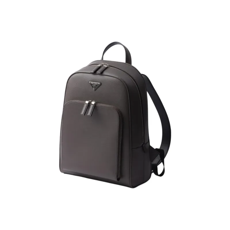 PRADA Saffiano Cow Leather Backpack Men's Smoke Gray-1