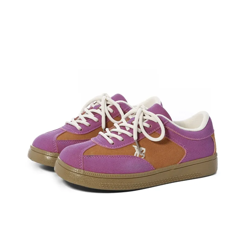 The New Age Family Low Top Skateboard Shoes Women's Orange Purple-1