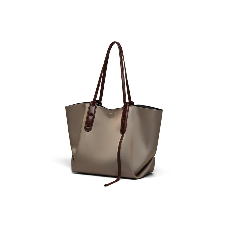 CNNCOO Fabric Tote Bag, Shoulder Bag Women's Apricot-2