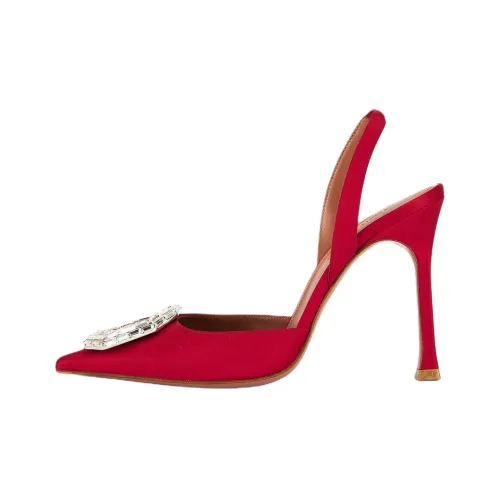 AMINA MUADDI Camelia Slim Heel High Heels 10.5cm Women's Red