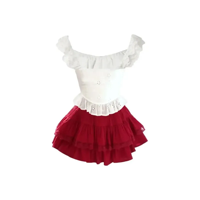 XUANSHU Two Piece Skirt Sets Women's-2