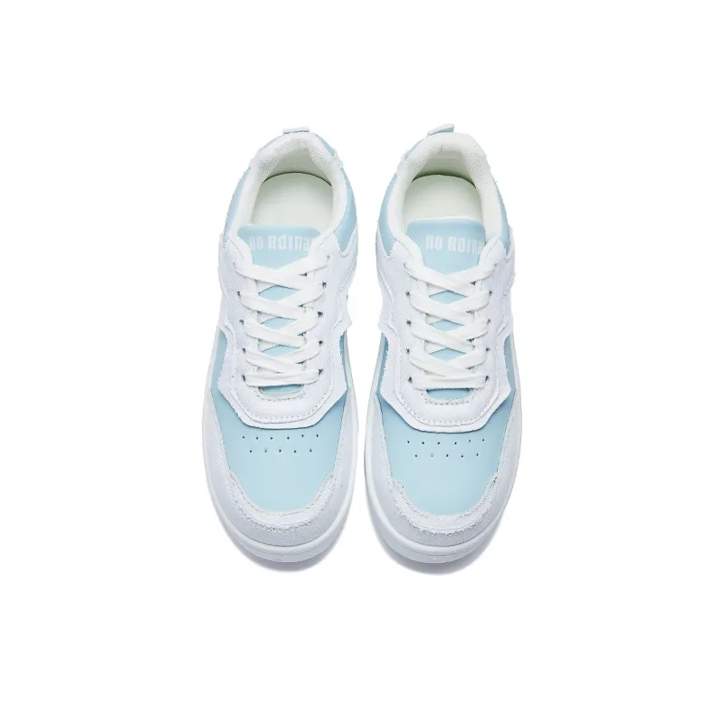 MEXICAN Slip Resistant, Abrasion Resistant, Lightweight, Breathable Low Top Skateboard Shoes Women's Blue White-2