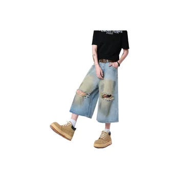 LPMX Denim Shorts Unisex Ice Blue