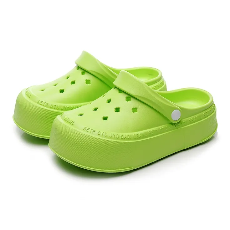 XGGC Summer Eva Closed Toe Mules Platform Height Increasing Squashy And Bouncy Feeling Slippers Soft Sole Casual Clogs-16