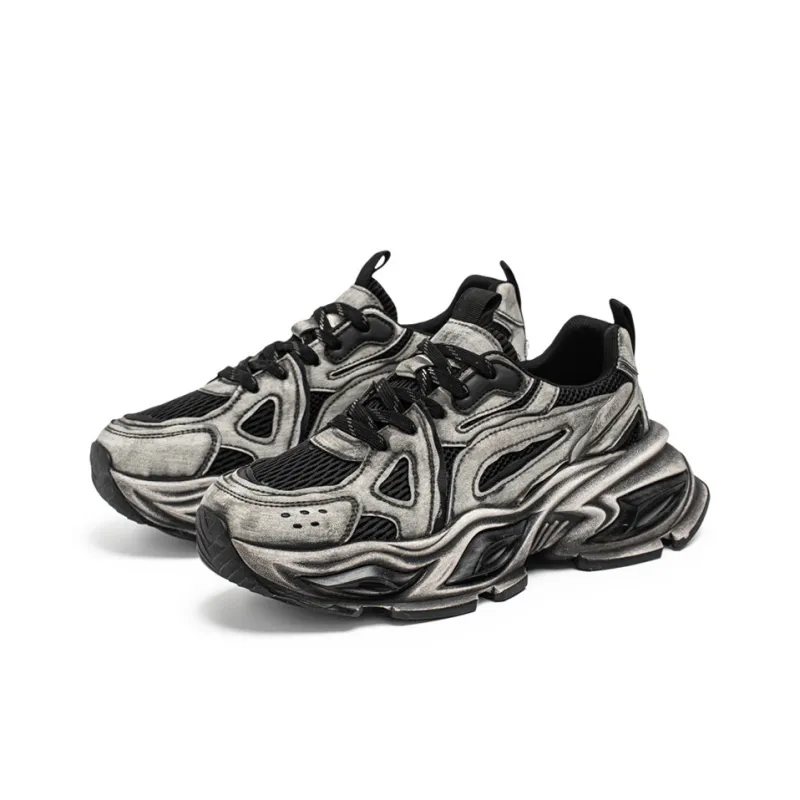 ROBINHOOD Slip Resistant, Abrasion Resistant, Breathable, Lightweight Low Top Chunky Sneakers Men's Box Included-3