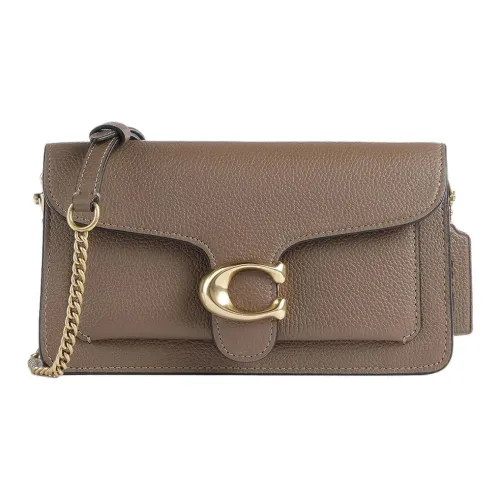 COACH South Leather Crossbody Bag Trumpets Women's Dark Stone Color