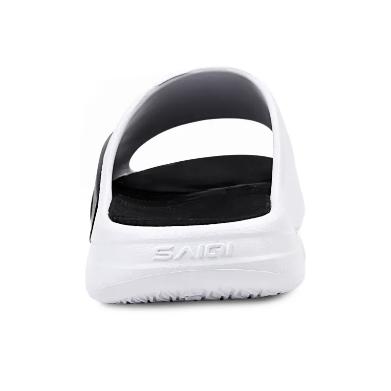 SAIQI Slip Resistant Abrasion Resistant Quick Dry Slide Slippers Unisex Jade White-3