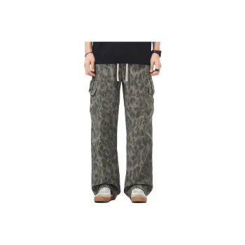 Izzue Casual Pants Unisex Leopard Print
