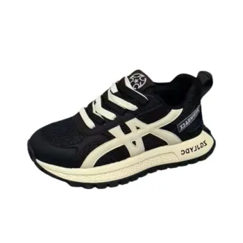 AMICNIEGD Running Shoes Men Low Top Black