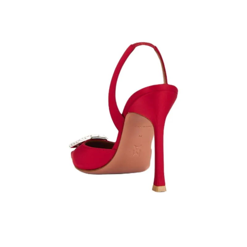 AMINA MUADDI Camelia Slim Heel High Heels 10.5cm Women's Red-2