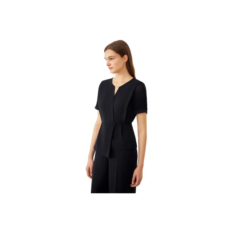 Yiner Shirts Women's Navy Blue-0