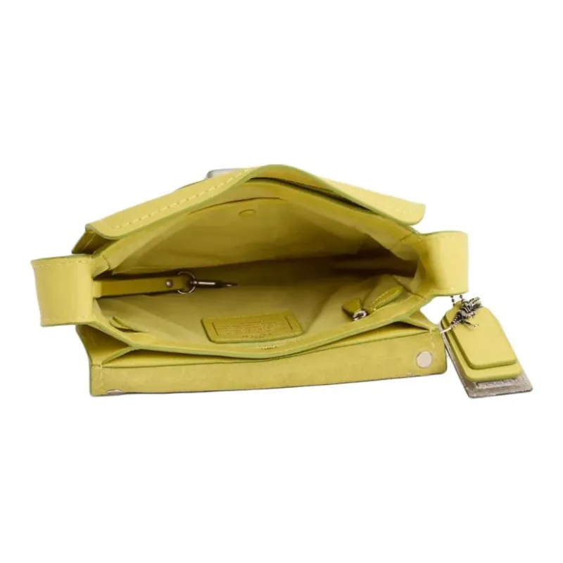 COACH Drifter Leather Crossbody Bag, Shoulder Bag Trumpets Women's Slime Green-2