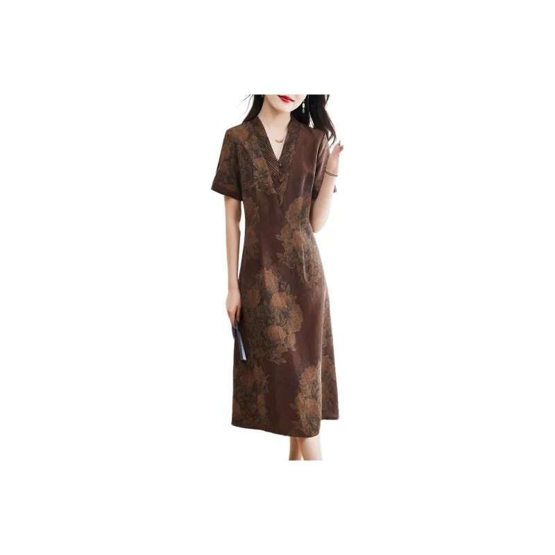 Hang Yi Court Short Sleeved Dress Women's-0
