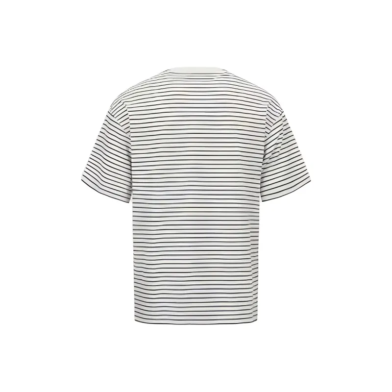 URBAN REVIVO T Shirts Men Ink Blue Stripes-1