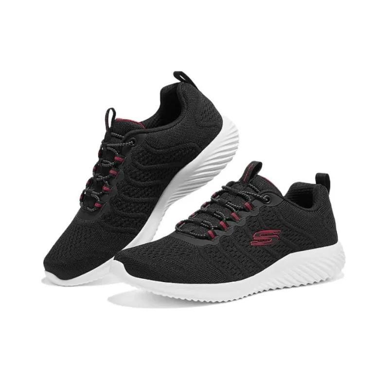 Skechers SPORT MENS Anti Slip Wear Resistant Low Top Running Shoes Men's Black Red-1
