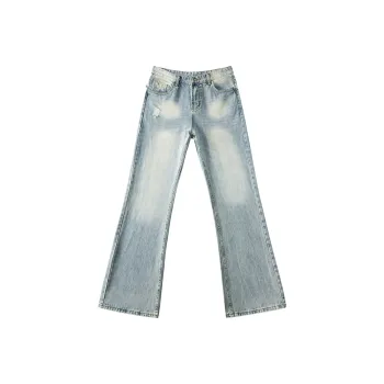 YICHEN Jeans Unisex 2021M Lightning Crackle[Cream Original Cow]