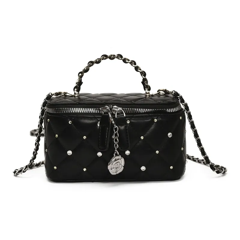 Homeboisportclub PU Box Bag, One Shoulder Handbag Women's Multicolor-8