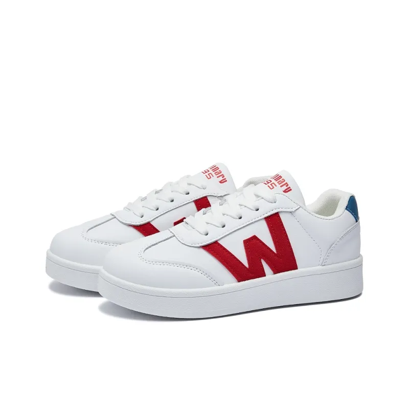 MEXICAN Low Top Skateboard Shoes Women's White Blue Red-1