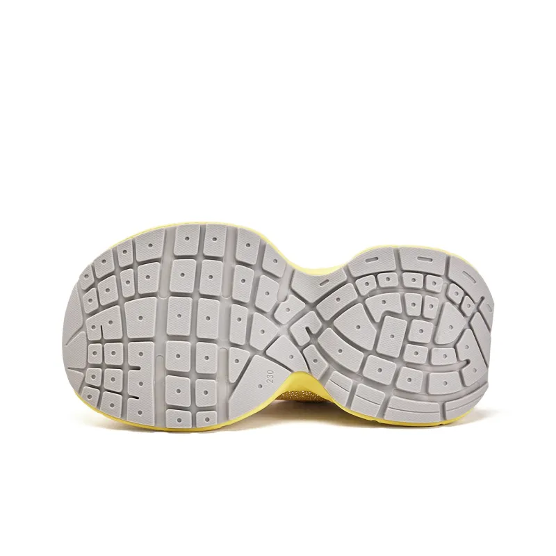La Chapelle Abrasion Resistant Lightweight Breathable Height Increasing Low Top Chunky Sneakers Women's Yellow-5