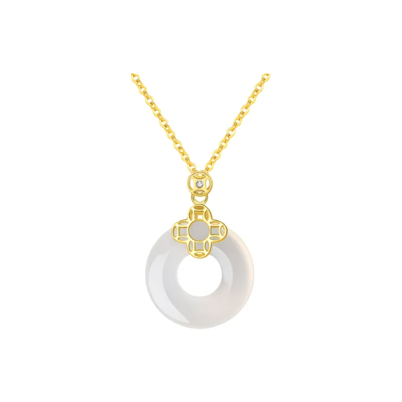 Strange Snow Natural Chalcedony Necklaces Women's-4