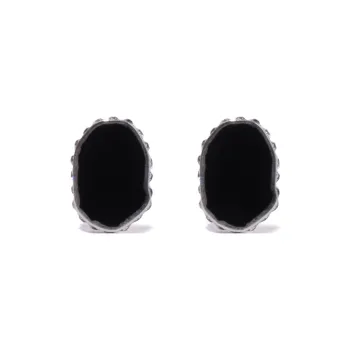 BAPE BLACK 925 Sterling Silver Stud Earrings Unisex