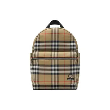 Burberry Thomas Nylon Backpack Unisex Brown Yellow