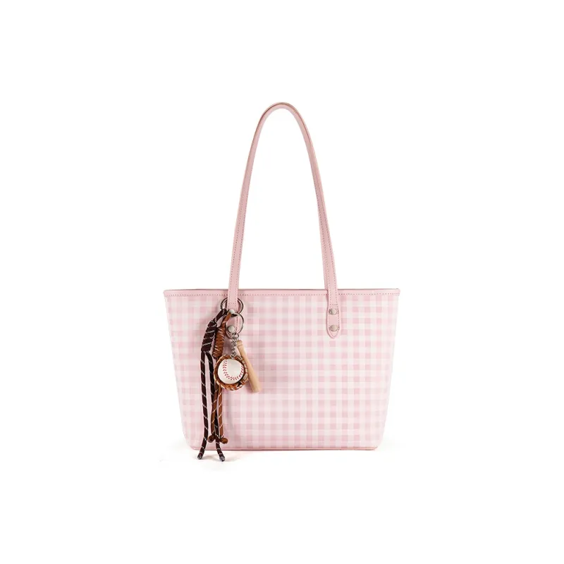 Vigno Synthetic Leather One Shoulder Bag Women's Pink-0