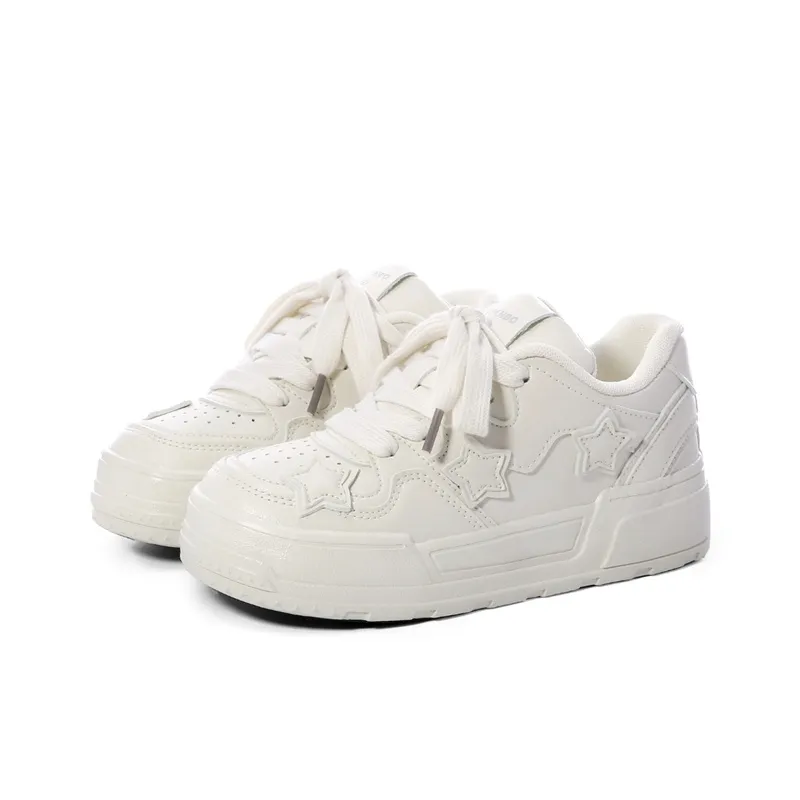 The New Age Family Low Top Skateboard Shoes Women's Beige-1