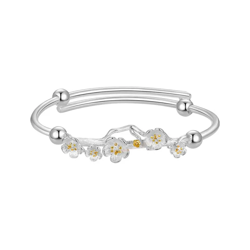 Bowl S999 Fine Silver Sterling Silver Bracelets Unisex-0