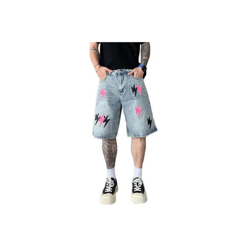 FONDLOOK Denim Shorts Men-16