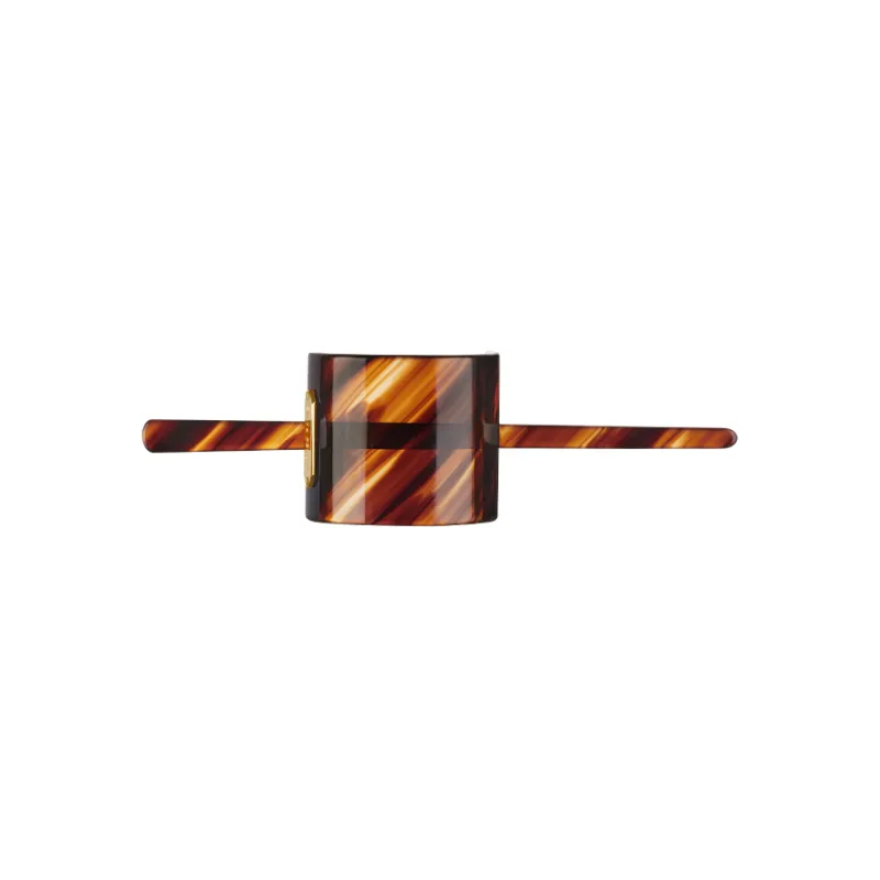 EVITA PERONI Acetate Plate Hairpins Women's Tea Brown-0