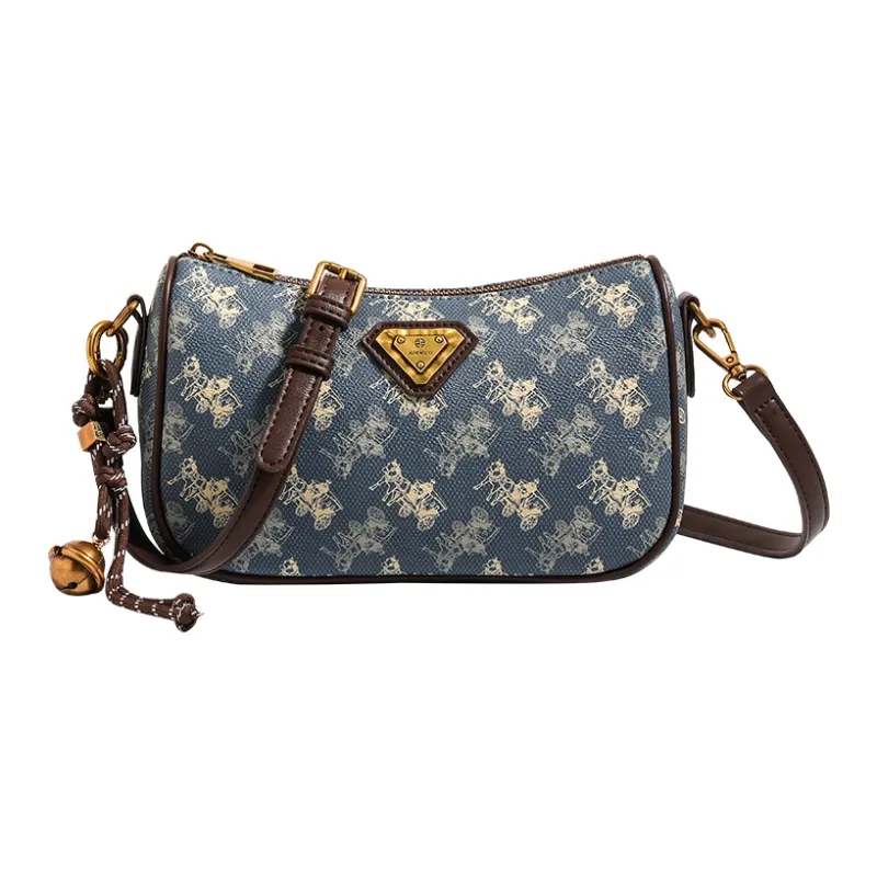 H YXIANG PVC Crossbody Bag, Shoulder Bag Women's Blue-0