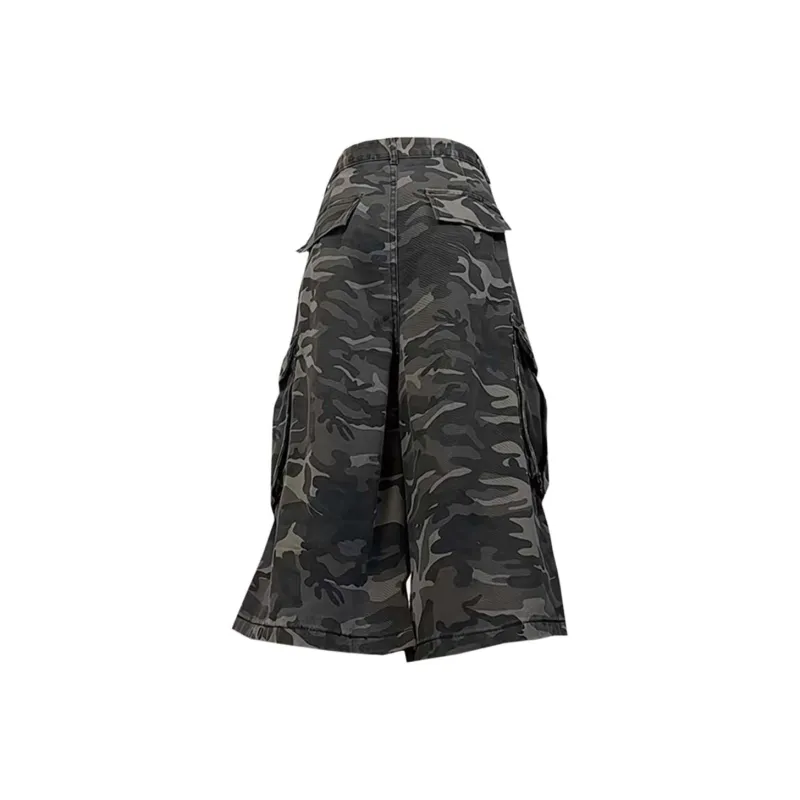 Anyveiw Denim Shorts Unisex Camouflage-1
