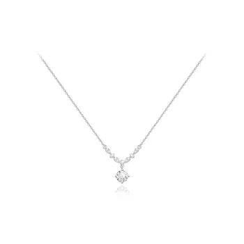 Kelanxi S999 Fine Silver Sparkling Galaxy Necklace Women's