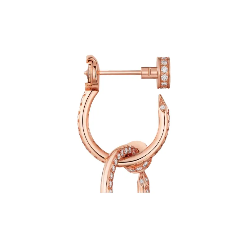 CARTIER Diamond Earrings Women's Rose Gold-1