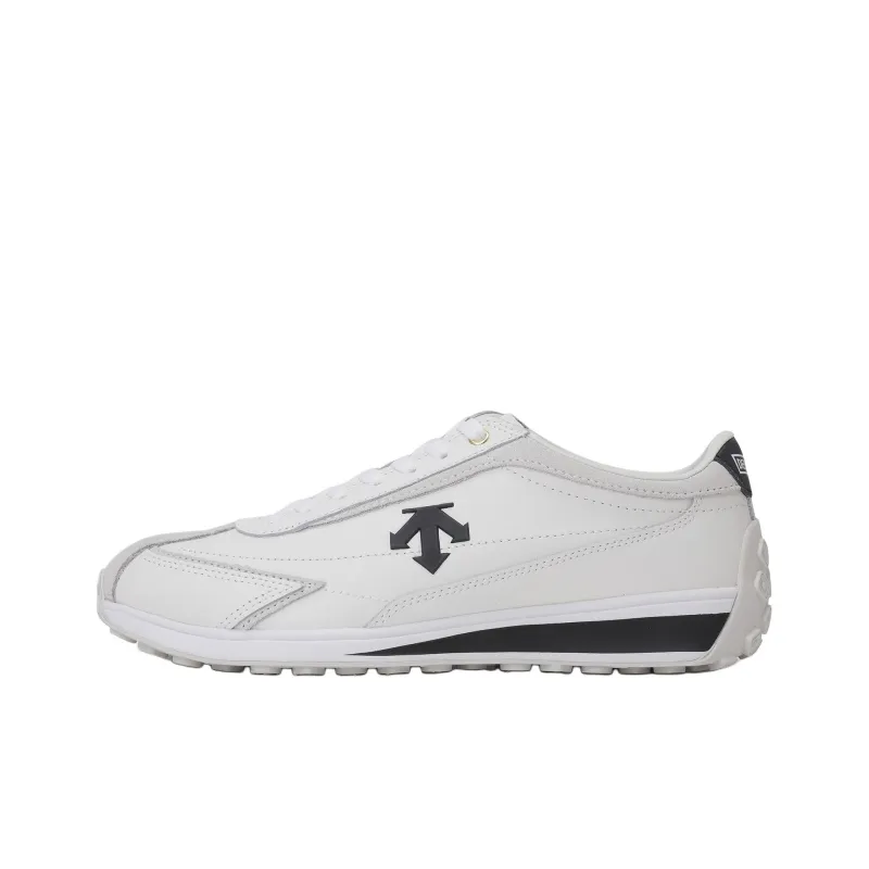 DESCENTE Cron Racer Anti Slip Wear Resistant Low Top Casual Shoes Unisex White Black-0