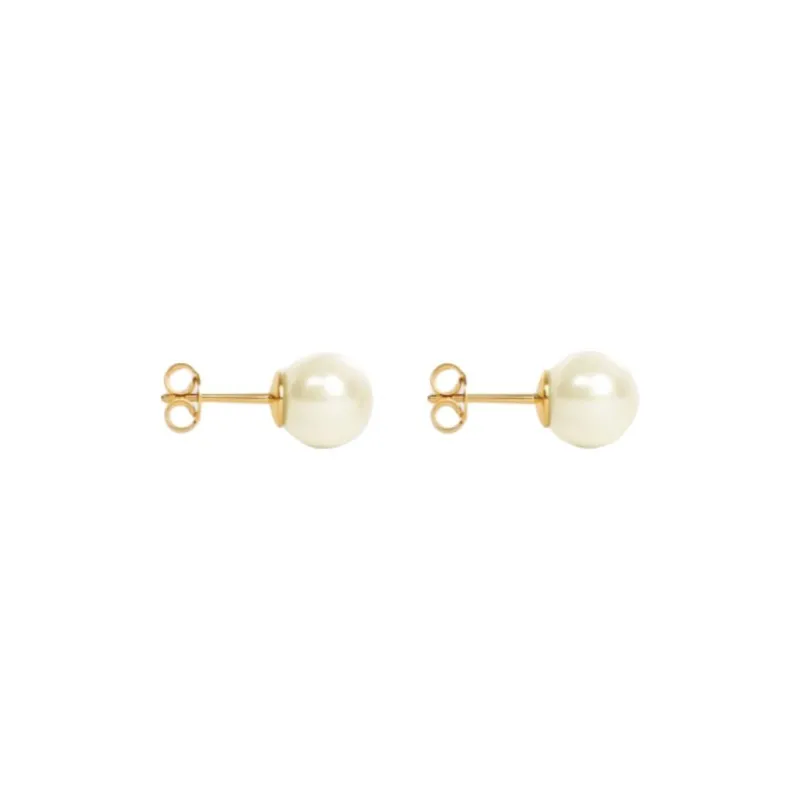 CELINE Brass Earrings Women's Silver-1