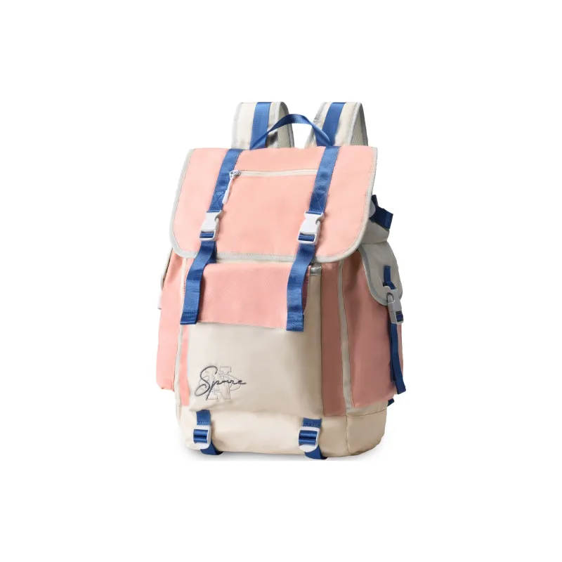 Spare No Pains. Polyester Backpack Unisex Pink-1