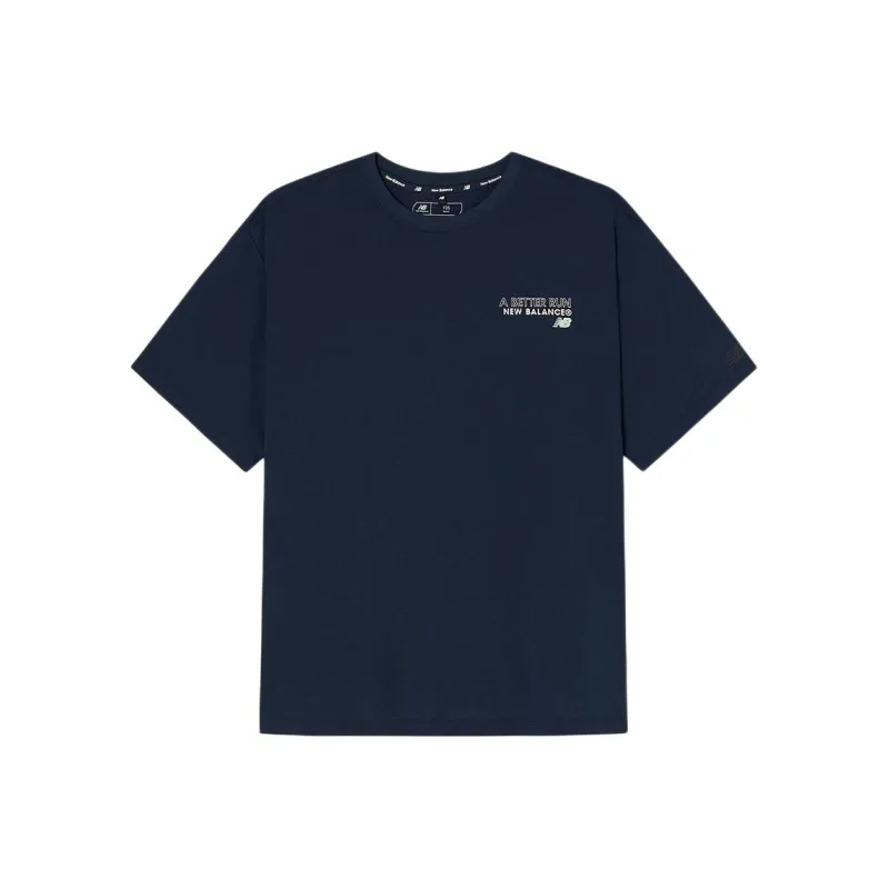 New Balance T Shirt Unisex Marine Blue-0
