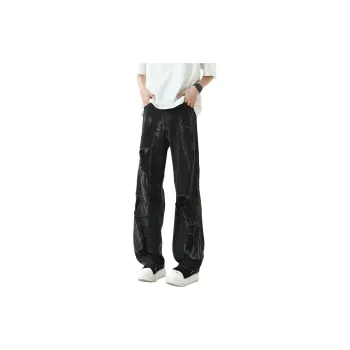 Menglaini Jeans Unisex Black