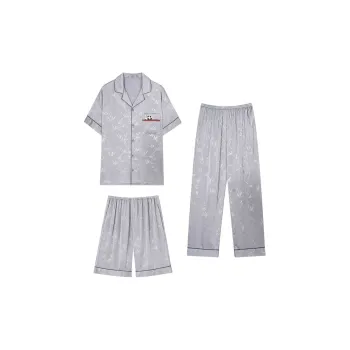 Pretty Lady Pajama Set Men's Light Gray