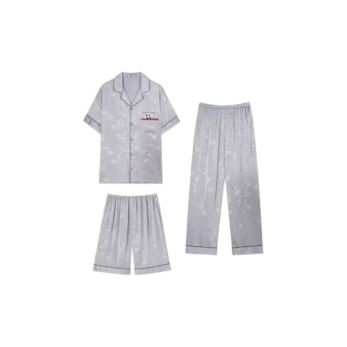 Pretty Lady Pajama Set Men's Light Gray