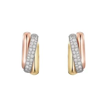 CARTIER 18K White Gold Earrings Women's Multicolor