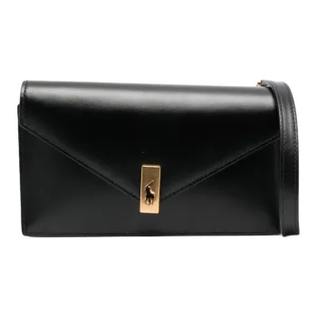 Ralph Lauren Logo plaque Leather Crossbody Bag