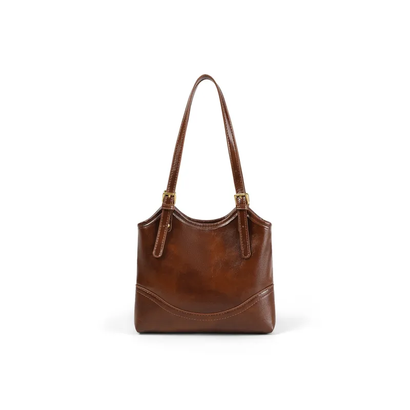 PT'SON Synthetic Leather Underarm Shoulder Bag, Handbag, Tote Bag Regular Women's Brown/Red-7