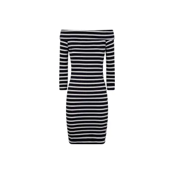 LAUREN RALPH LAUREN Striped Midi Dress