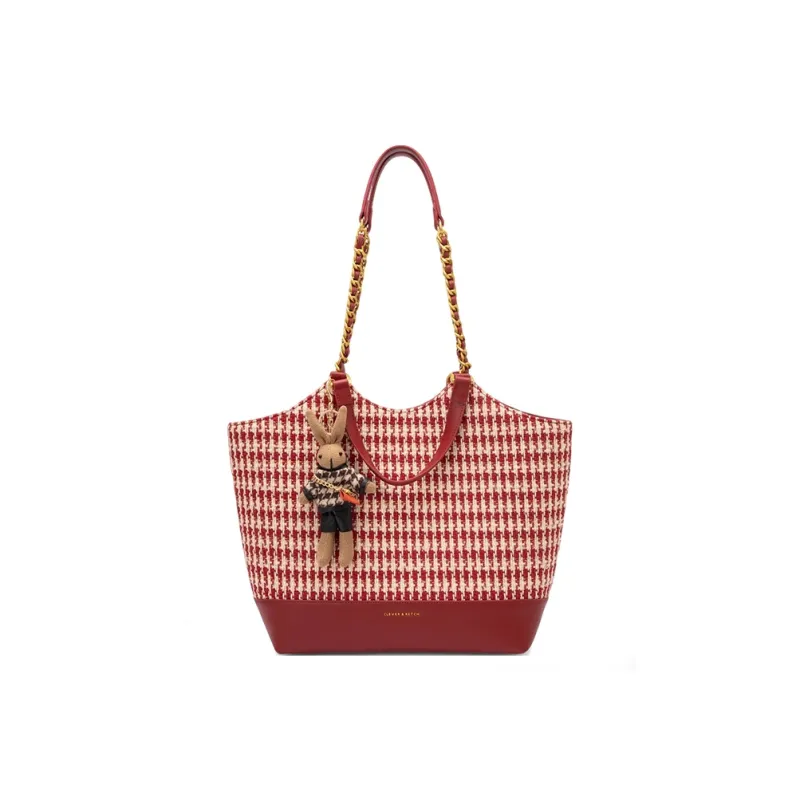 CLEVER& KETCH PU Tote Bag, Shoulder Bag Regular Women's Red-0