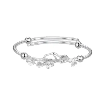 Bowl S999 Fine Silver Sterling Silver Bracelets Unisex
