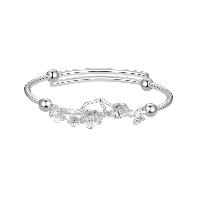 Bowl S999 Fine Silver Sterling Silver Bracelets Unisex-4